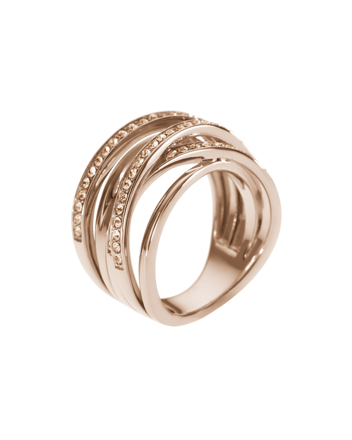 Michael Kors Pave Stacked Ring Rose Golden in Pink (7)