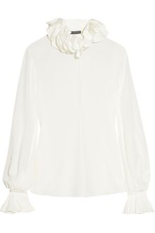 Alexander McQueen Silk Crepe De Chine Blouse - Lyst