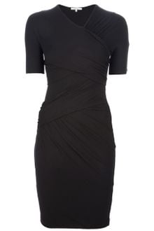 Carven Fitted Drape Dress - Lyst