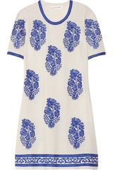 Etoile Isabel Marant Embroidered Silk-Noil Dress