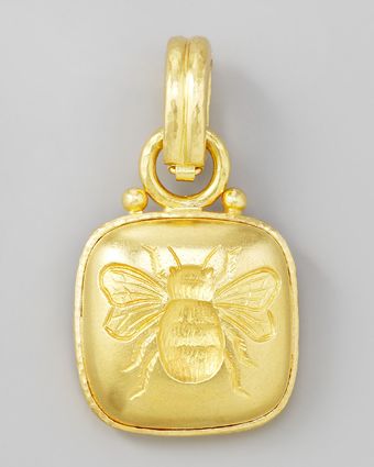 Elizabeth Locke Gold Bee Pendant - Lyst