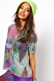 ASOS Collection T-Shirt with All Over Galaxy Moon Prints - Lyst