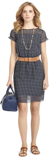 Brooks Brothers Square Print Dress - Lyst