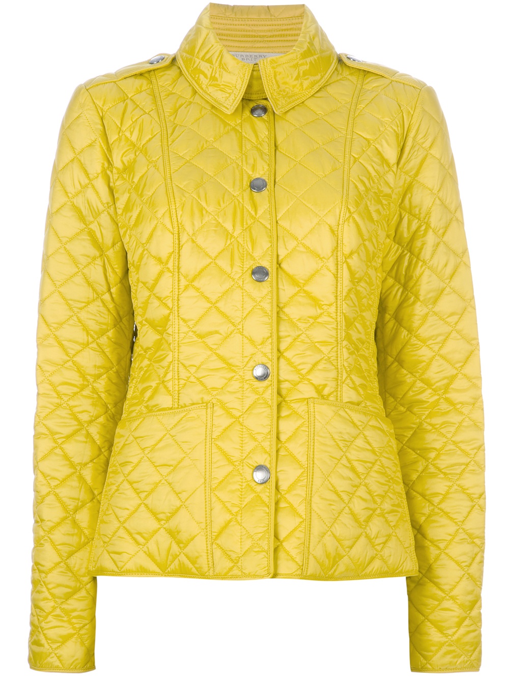 Burberry Brit Kencott Quilted Jacket in Yellow Lyst