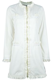 Love Moschino Ruffle Trim Coat - Lyst