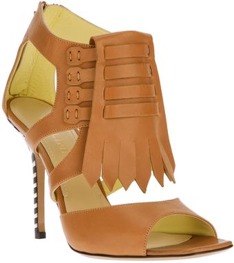 Pollini Cut Out Sandal - Lyst