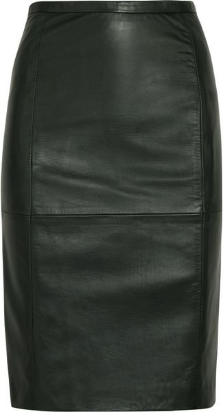 Sara Berman Leather Pencil Skirt - Lyst