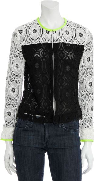 Scoop Lace Colorblock Jacket - Lyst
