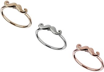 Topshop Moustache Three Ring Pack - Lyst