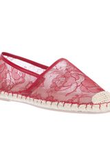 Valentino Lace Mesh Espadrille