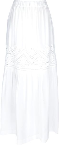 Ermanno Scervino Pleated Maxi Skirt - Lyst