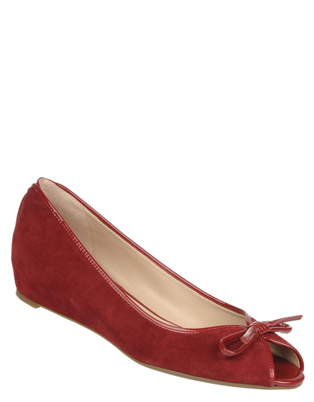 franco sarto peep toe flats