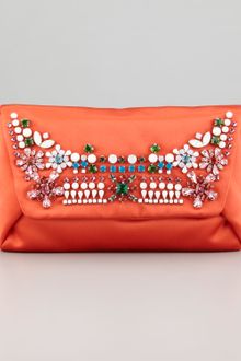Lanvin Satin Evening Clutch Bag - Lyst