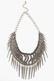Nasty Gal Chained Spike Collar Necklace - Lyst