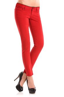 Guess Skinny Satin Pants - Lyst