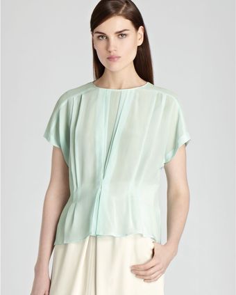 Reiss Top Penny Short Sleeve Tuck Front - Lyst