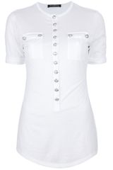 Balmain Military Button Tshirt