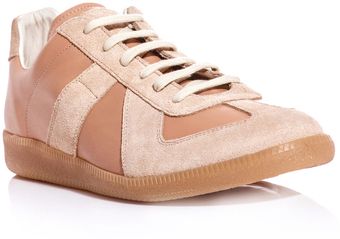 Maison Martin Margiela Classic Leather and Suede Trainers - Lyst