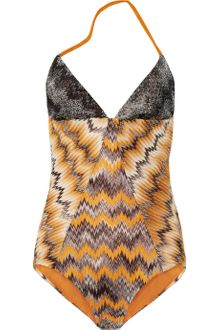 Missoni Zigzag Crochetknit Backless Swimsuit - Lyst