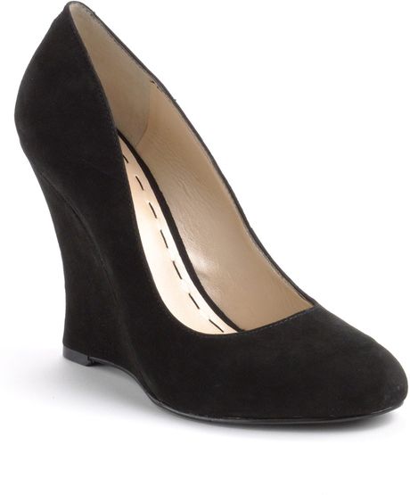 Nine West Totheflo Suede Wedge Pumps in Black (black suede) | Lyst