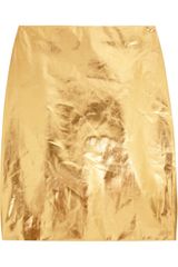 Simone Rocha Metallic Coated Cottonblend Pencil Skirt
