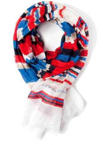 Tommy Hilfiger Carissa Stripe Print Scarf - Lyst