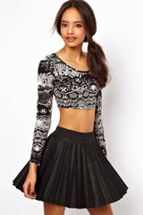 ASOS Collection Crop Top in Aztec Print