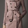 Burberry Long Taffeta Twill Trench Coat in Beige (pink rosewood) - Lyst