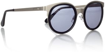 Cutler & Gross Steel Round Sunglasses - Lyst