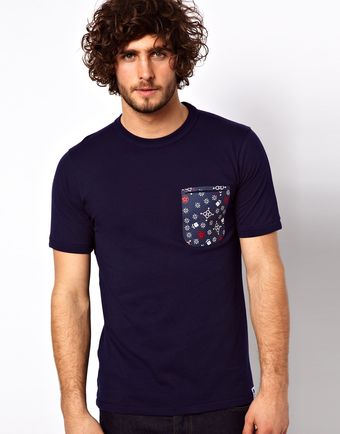 G-star Raw  T-Shirt with Contrast Print Pocket - Lyst