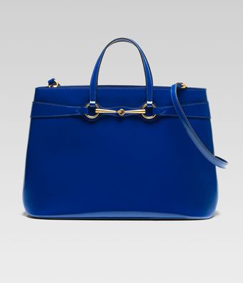 Gucci Bright Bit Large Leather Tote - Lyst