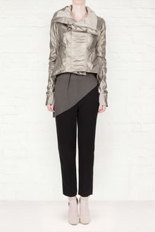 Rick Owens Rick Owens Metallic Naska Leather Biker Jacket - Lyst
