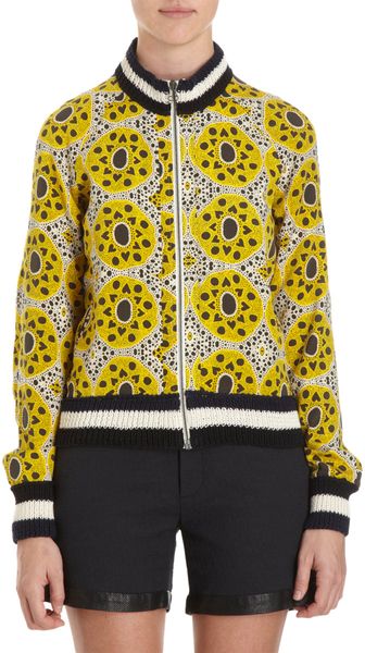 Sea Circles and Hearts Printed Zip Front Jacket - Lyst