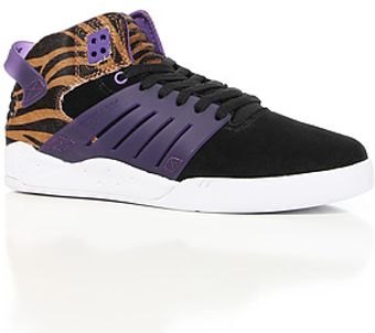 Supra The Skytop Iii Sneaker in Tiger Print Pony Hair Black Suede Purple Accents - Lyst