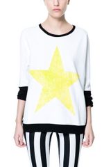 Zara Velour Sweater with Lime Star