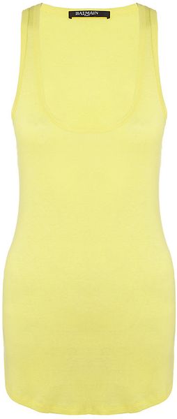 Balmain Long Line Vest - Lyst