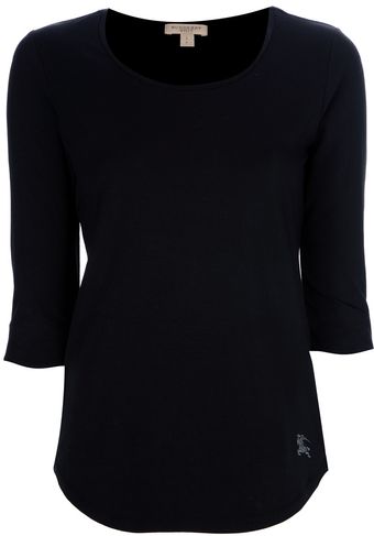 Burberry 3/4 Sleeved Manica T-Shirt - Lyst