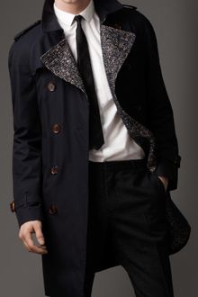 Burberry Mid-Length Cotton Gabardine Wool-Lined Trench Coat - Lyst