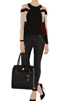 Karen Millen Color Block Check Cardigan - Lyst