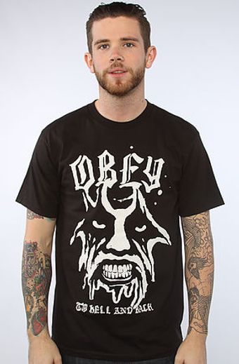 Obey The To Hell and Back Tee in Black - Lyst