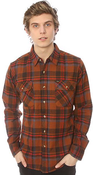 Obey The Raymond Buttondown Shirt in Brown - Lyst