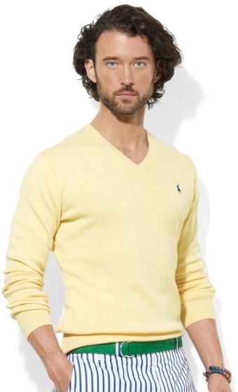 Polo Ralph Lauren Cotton V-Neck Sweater - Lyst