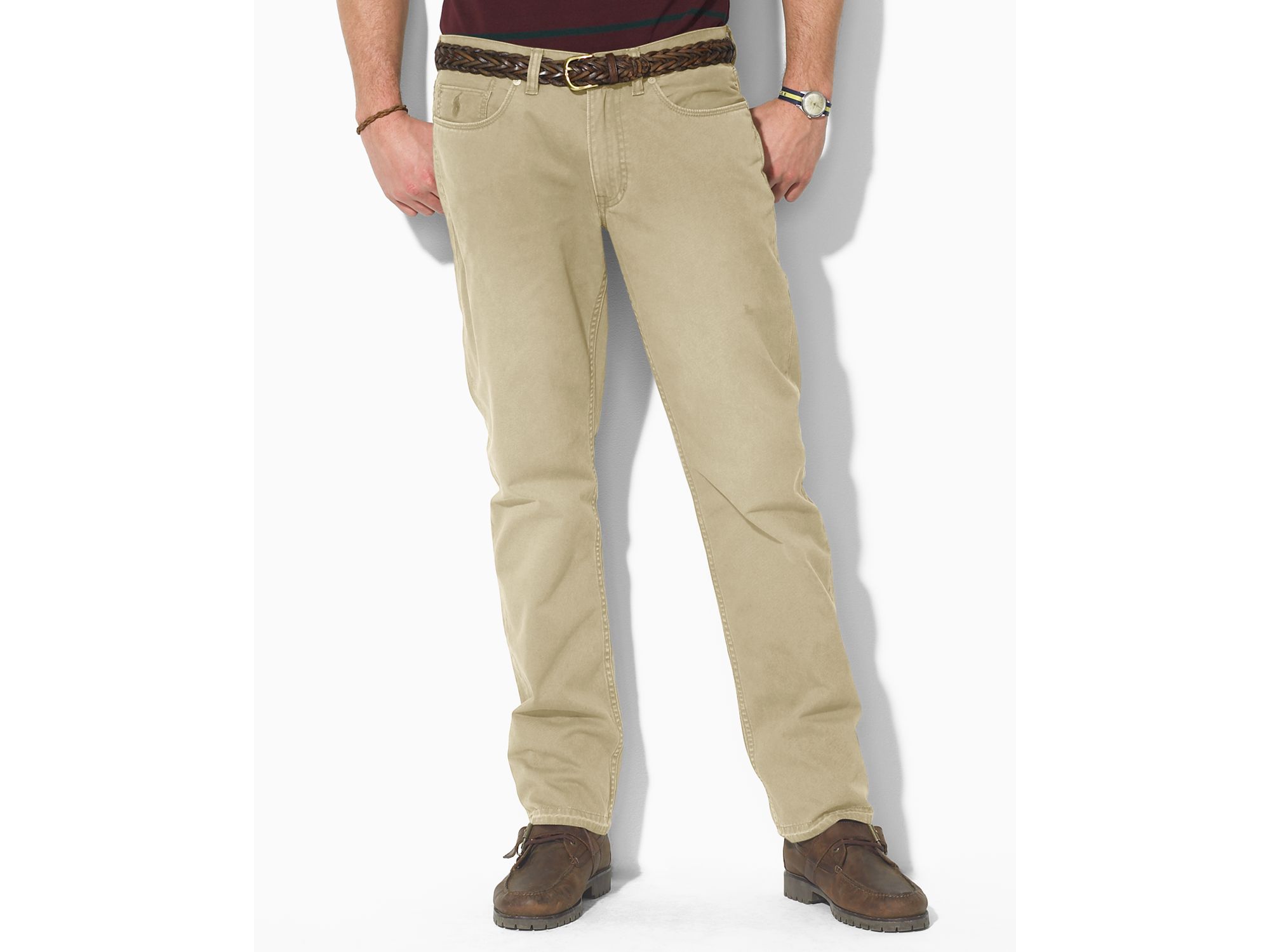 Ralph Lauren Polo Straight Fit Pants in Beige for Men (burmese tan) | Lyst