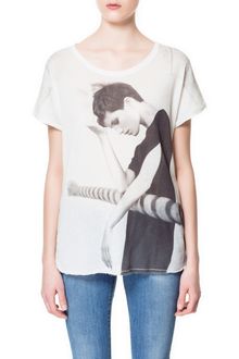 Zara Print Girl Tshirt - Lyst