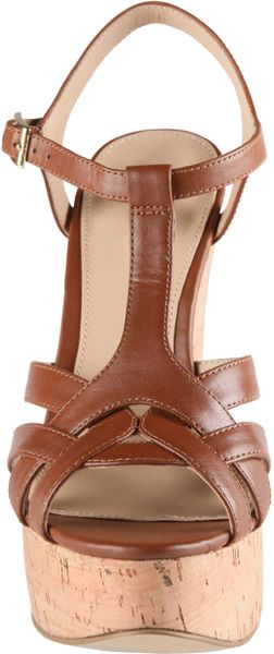 Aldo Wedge Sandal in Brown (cognac) | Lyst