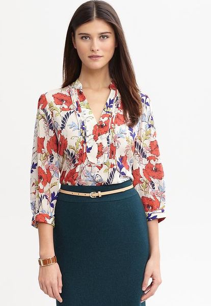 banana republic womens silk blouse