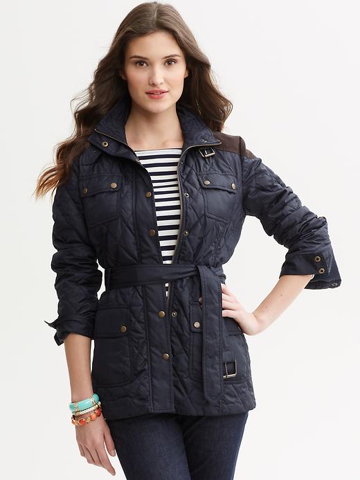 Banana Republic Quilted Patch Pocket Jacket in Blue (true navy ) Lyst