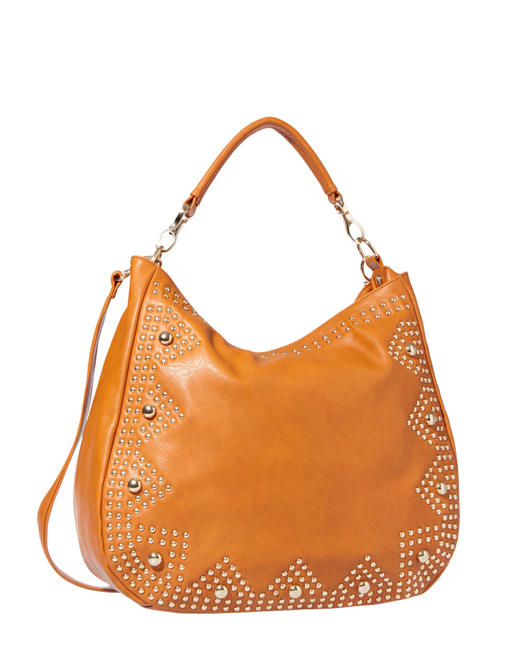 Big Buddha Brady Studded Hobo Bag in (orange) Lyst