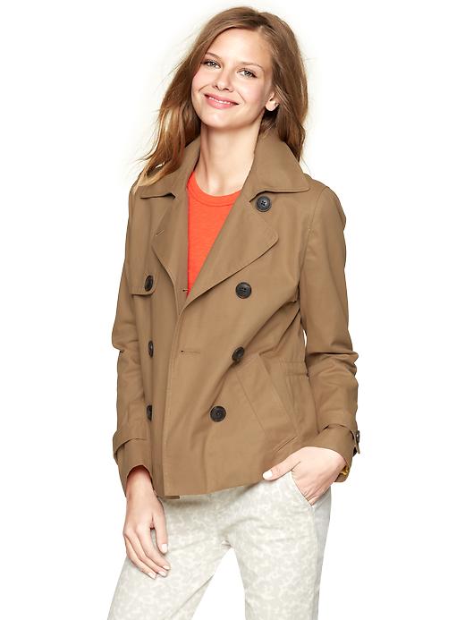 Gap Short Trench Coat in Brown (oak) Lyst