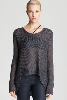 Helmut Lang Helmut Sweater Tucked Linen - Lyst